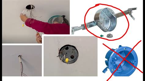 how to mount electrical box in ceiling|light fixture box ceiling outlet.